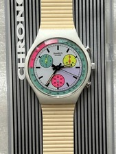 Swatch Chrono White Horses