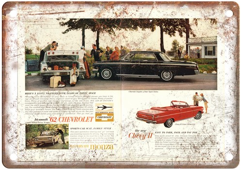 Metal sign 1962 chevrolet - metal,