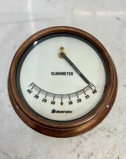 Antico clinometro da osservatore navale industriale marittimo vecchio vintage...