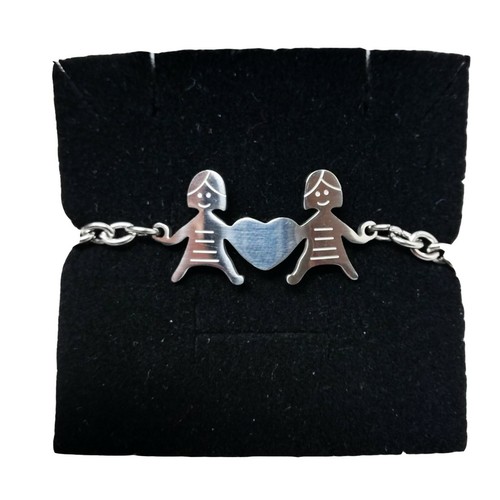 Bracciale acciaio rodiato - acciaio,