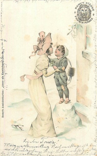 Signora bacio cupido come