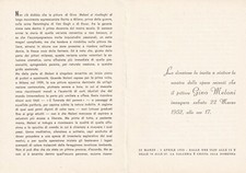 Invito mostra GINO MELONI 1952