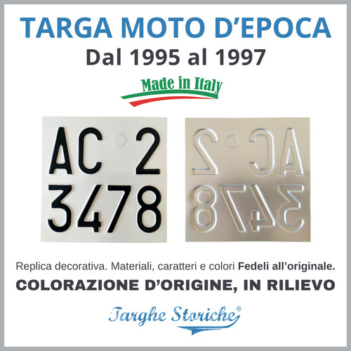 Targa moto epoca - targa, d'epoca