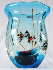 Vaso in vetro pesce acquario