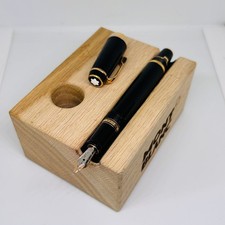 PENNA MONTBLANC BOHEME BLACK STONE EXTRACTABLE NIB stilo fountain pen 14k