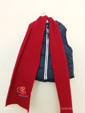 Giacca Bambino Invernale Smanicato Blu Sciarpa Rosso 3 Anni 