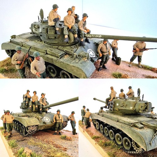 Diorama carro armato m26 - armato, 1:35