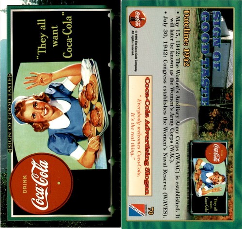 1996 collect card coca cola - collect-a-card,, coca-cola