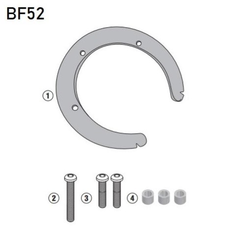 Kit flangia givi bf52 - bf52, per