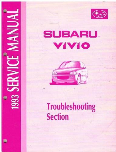 Subaru vivio manuale - vivio, '93