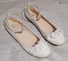 Ballerine 38 Bata Bianche con cinturino eleganti cerimonia comunione