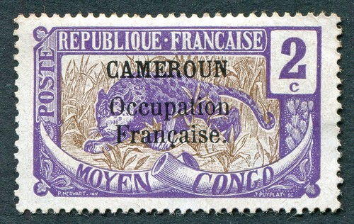 Cameroun 1916 viola - cameroun, 1916-17