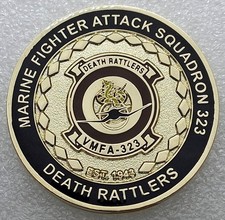 USMC Marine Fighter Attack Squadron VMFA-323 Death Rattlers moneta sfida