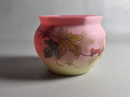 Vaso vetro rosa vittoriano - vaso,