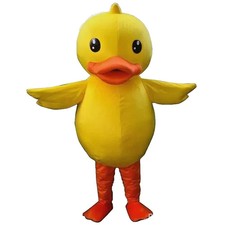Costume mascotte anatra gialla
