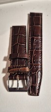 CINTURINO STRAP BAND ARTIGIANALE PELLE  DARK BROWN  COCCO 20 CM IWC 