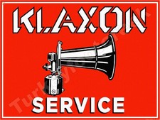 Klaxon Service Metal Sign 3