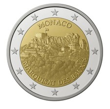 2 Euro Commemorativo 2025 Monaco proof - Marquisat de Baux - PRESALE 