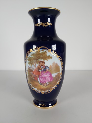 Vaso limoges france blu - limoges,