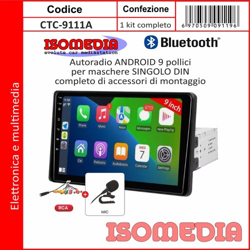 Autoradio android 4 64gb - android, 9"