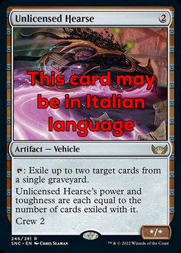 Mtg unlicensed hearse exc - unlicensed,