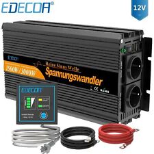 EDECOA Inverter 1500W 3000 Watt Onda Sinusoidale Pura 12V 220V Convertitore  USB