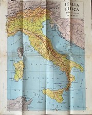 manifesto poster scolastico italia fisica geografia alpi appennini mare carta