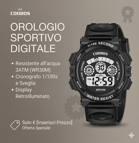 Orologio sportivo digitale - orologio,