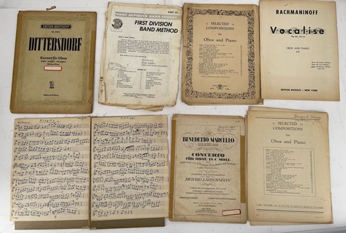 Lotto spartiti oboe vintage - 8,