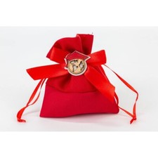 12 pz sacchetto cotone rosso