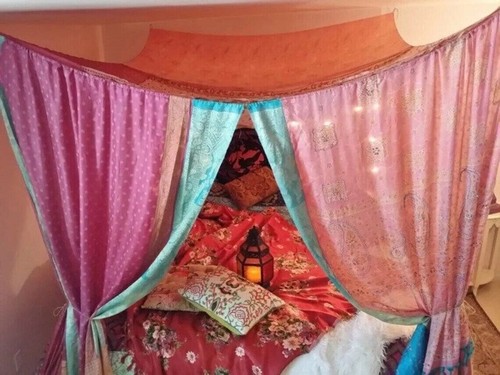 Tettoia letto seta sari - tettoia,