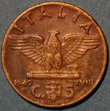 1940 Italia 5 Centesimi