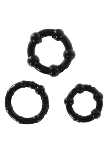 Anello fallico nero kit - 3, pz