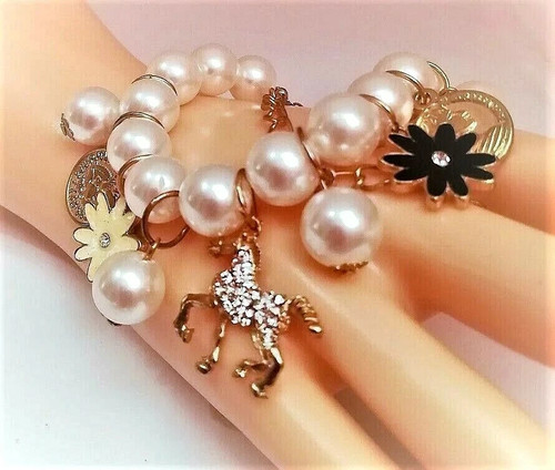 Bracciale charms perle - bracciale, '50