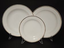 ANTICO SERVIZIO 18 PIATTI CERAMICA RICHARD MILANO FINE 800 BIANCO E ORO IMPERO