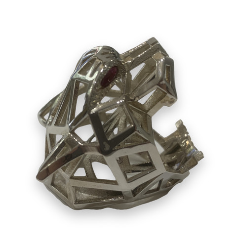 Anello testa leone moderno - testa, di