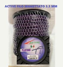 ACTIVE PLATINO 3,3 MM x 2 KG BOBINA FILO SEGA SEGHETTATO PER DECESPUGLIATORE