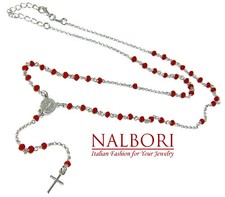 rosario argento 925 collana Y