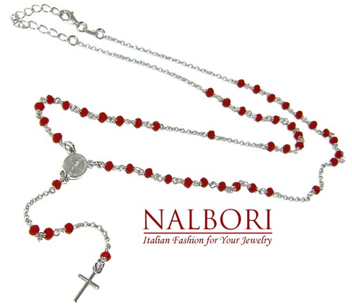 Rosario argento 925 collana - rosario,