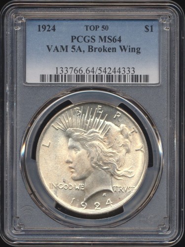 1924 peace dollar - peace, ms