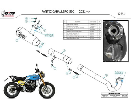 Scarico completo mivv m1 - mivv, x-m1