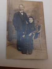 CARTOLINA  FOTOGRAFICA  COPPIA SIGNORI - PREMIATA FOTOGRAFIA MONTORFANO E TETTAM