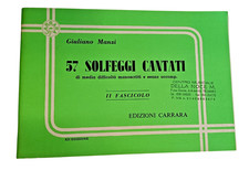 57 Solfeggi Cantati Manoscritti media difficoltà e senza accompagnamento Manzi