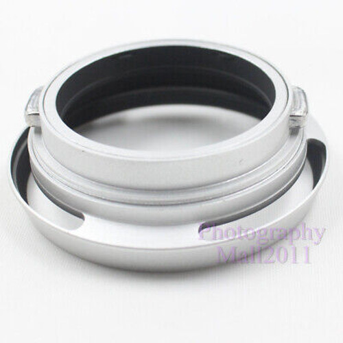 Silver metal lens hood - lens,
