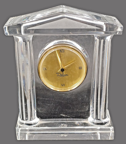 Pendule portique cristal - , daum