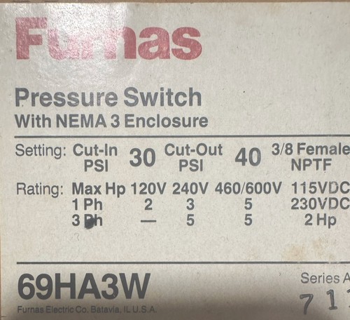 Furnas pressostato 69ha3w - furnas,