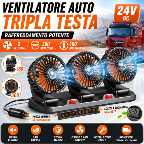 Ventilatore auto 24v tripla - 24v,
