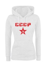 Felpa Donna & Bambin Cappuccio - red cccp star - Divertente Humor