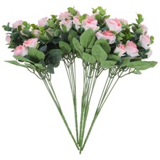  5pcs Faux bouquet rose Bouquet artificiel Bouquet floral décor de mariage fleur