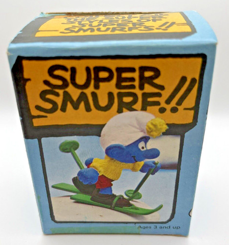 Vintage super smurfs skier - vintage,